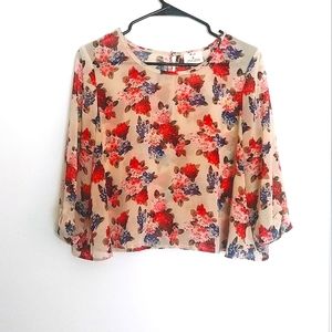 Pins and Needles Floral Sheer Blouse